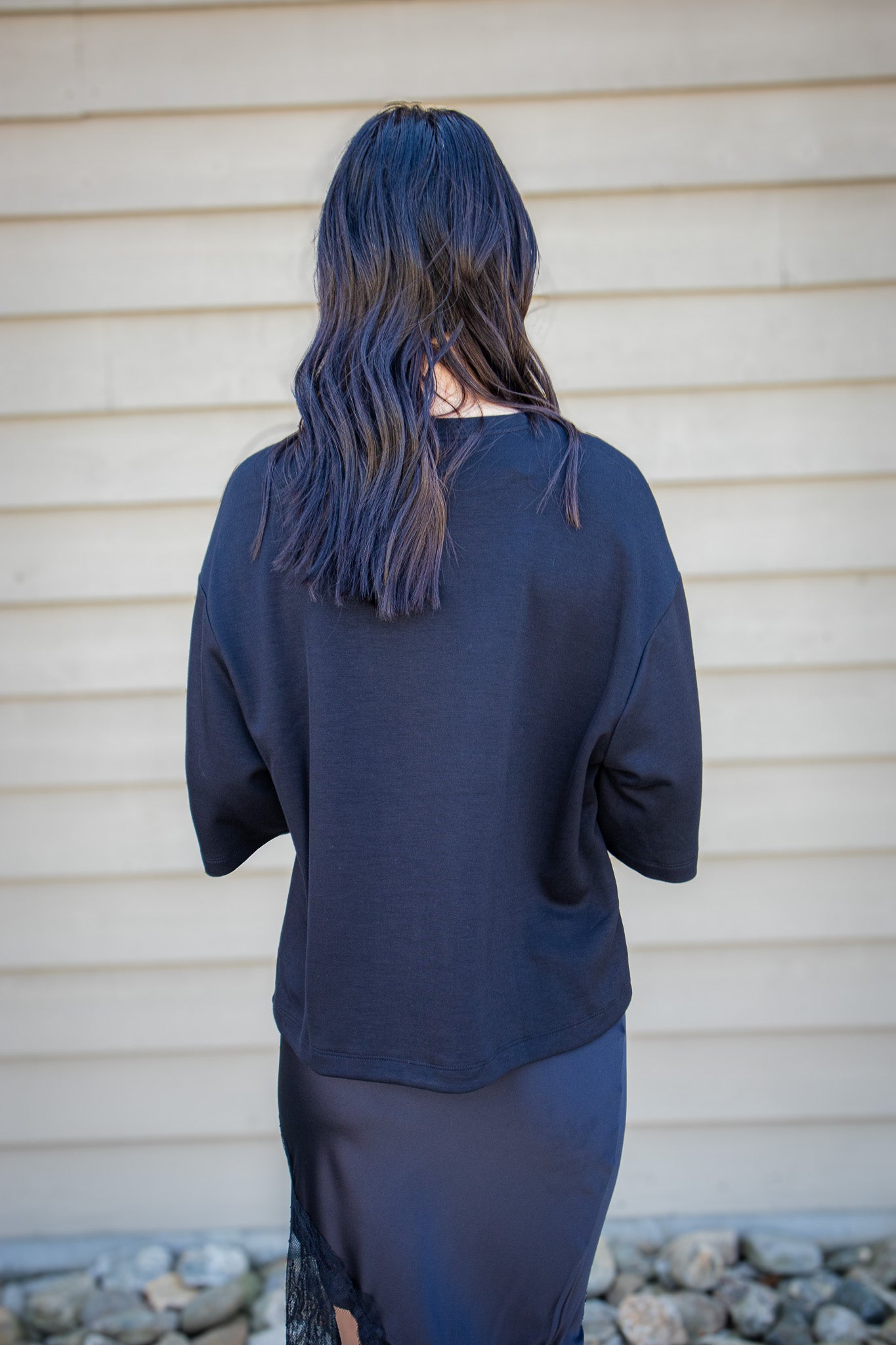 Elevated Black Boxy Tee