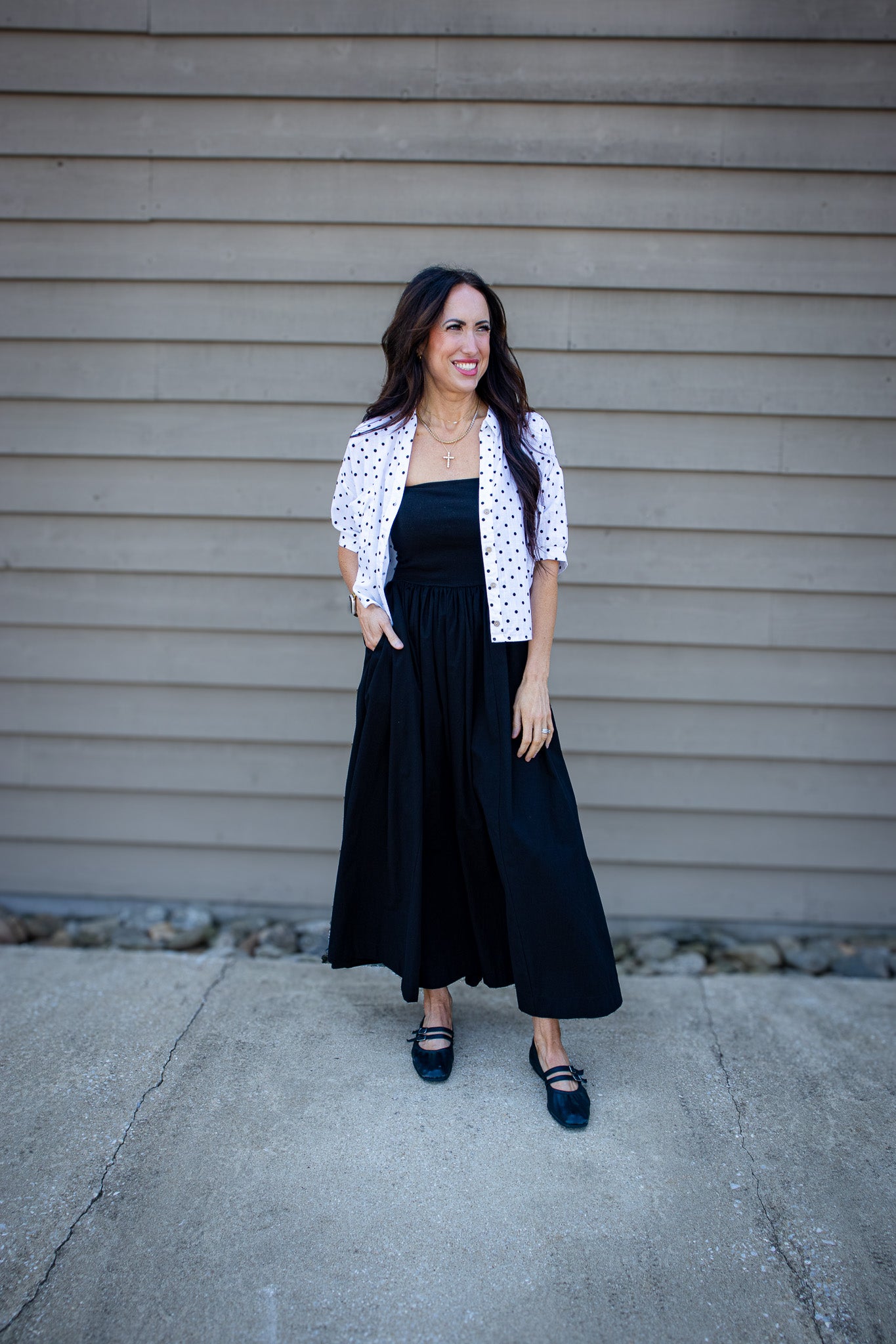 Black Tie Strapless Maxi Dress