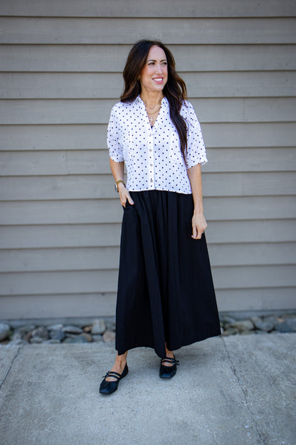 Black Tie Strapless Maxi Dress