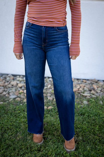 Hidden -Logan- Dark Wash High Waisted Dad Jean