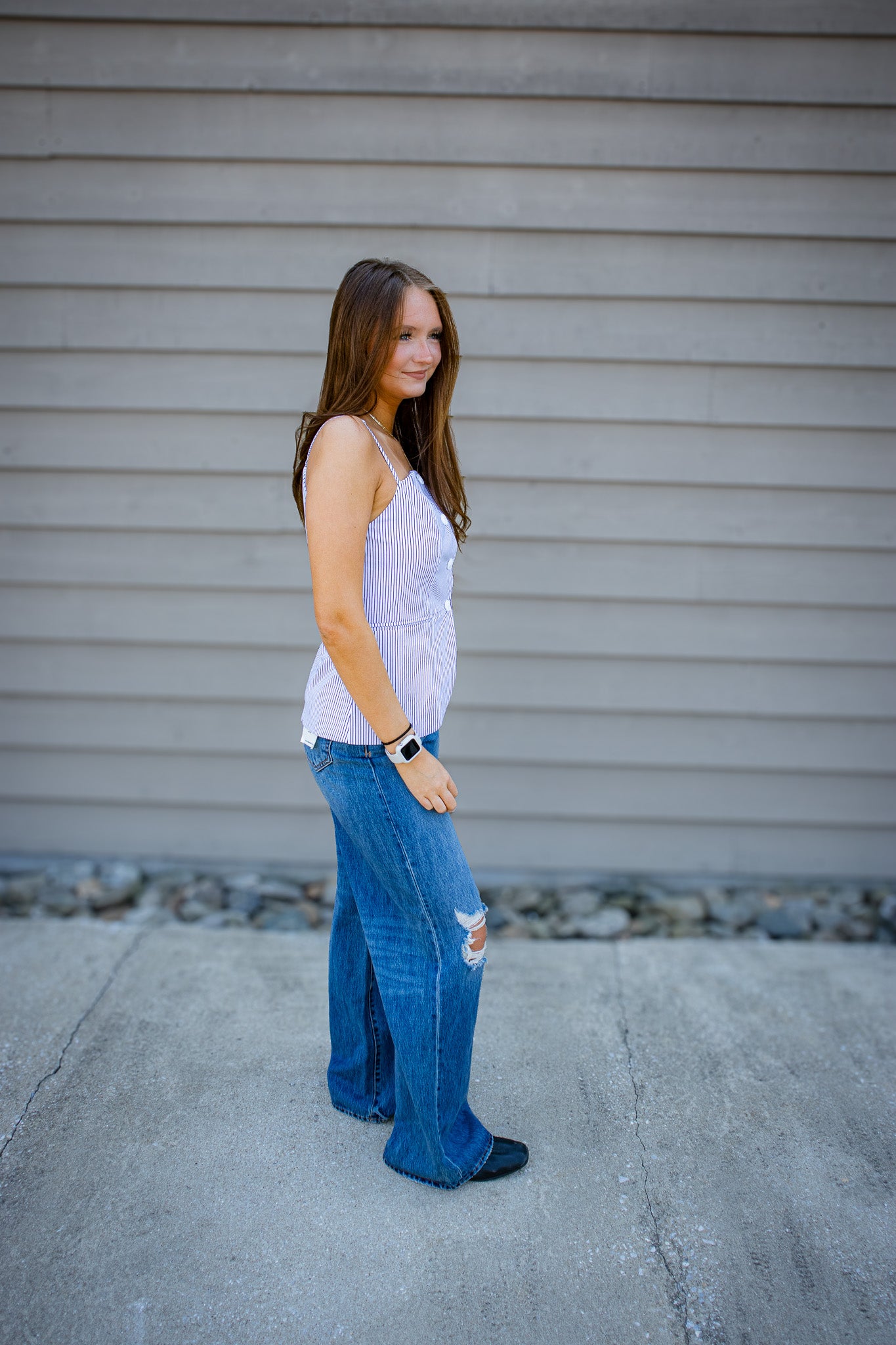 Coastal Stripe Black & White Top