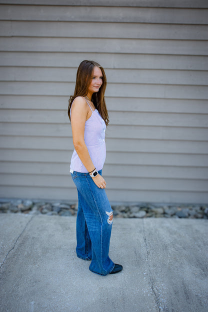 Coastal Stripe Black & White Top