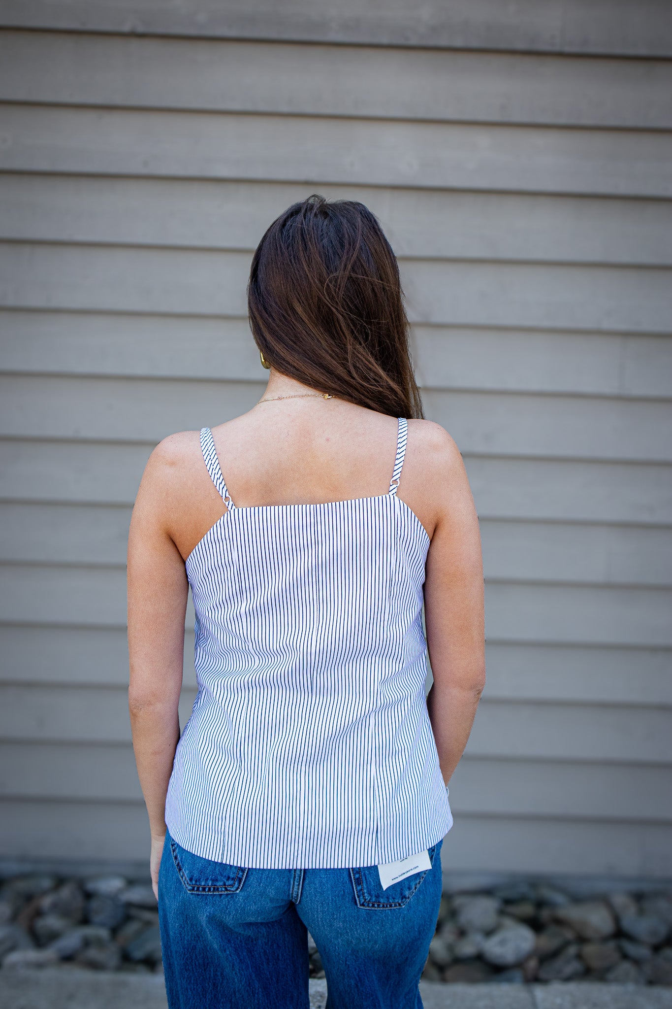 Coastal Stripe Black & White Top