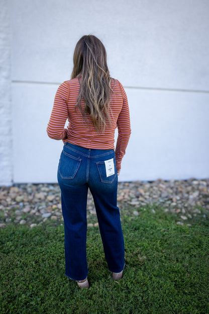 Hidden -Logan- Dark Wash High Waisted Dad Jean
