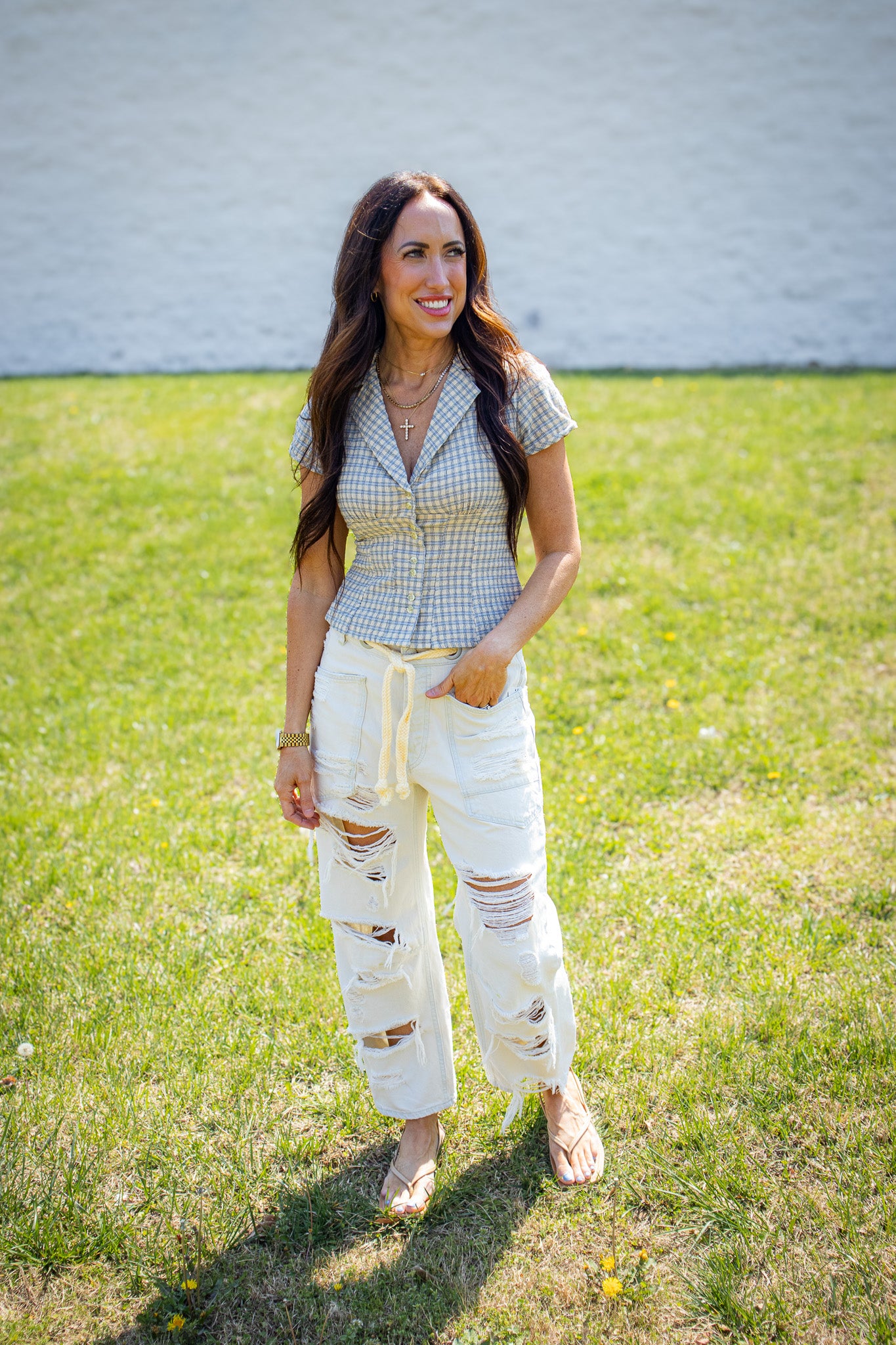 Free People - Camp Crush Shirt - NEUTRAL COMBO
