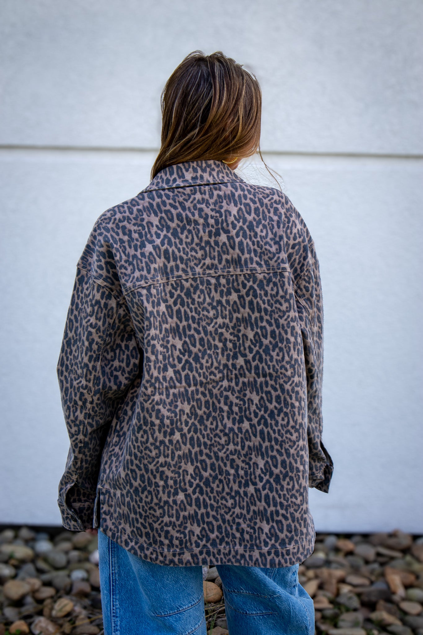 Hidden - ABBEY -  Cheetah Print Oversized Shacket