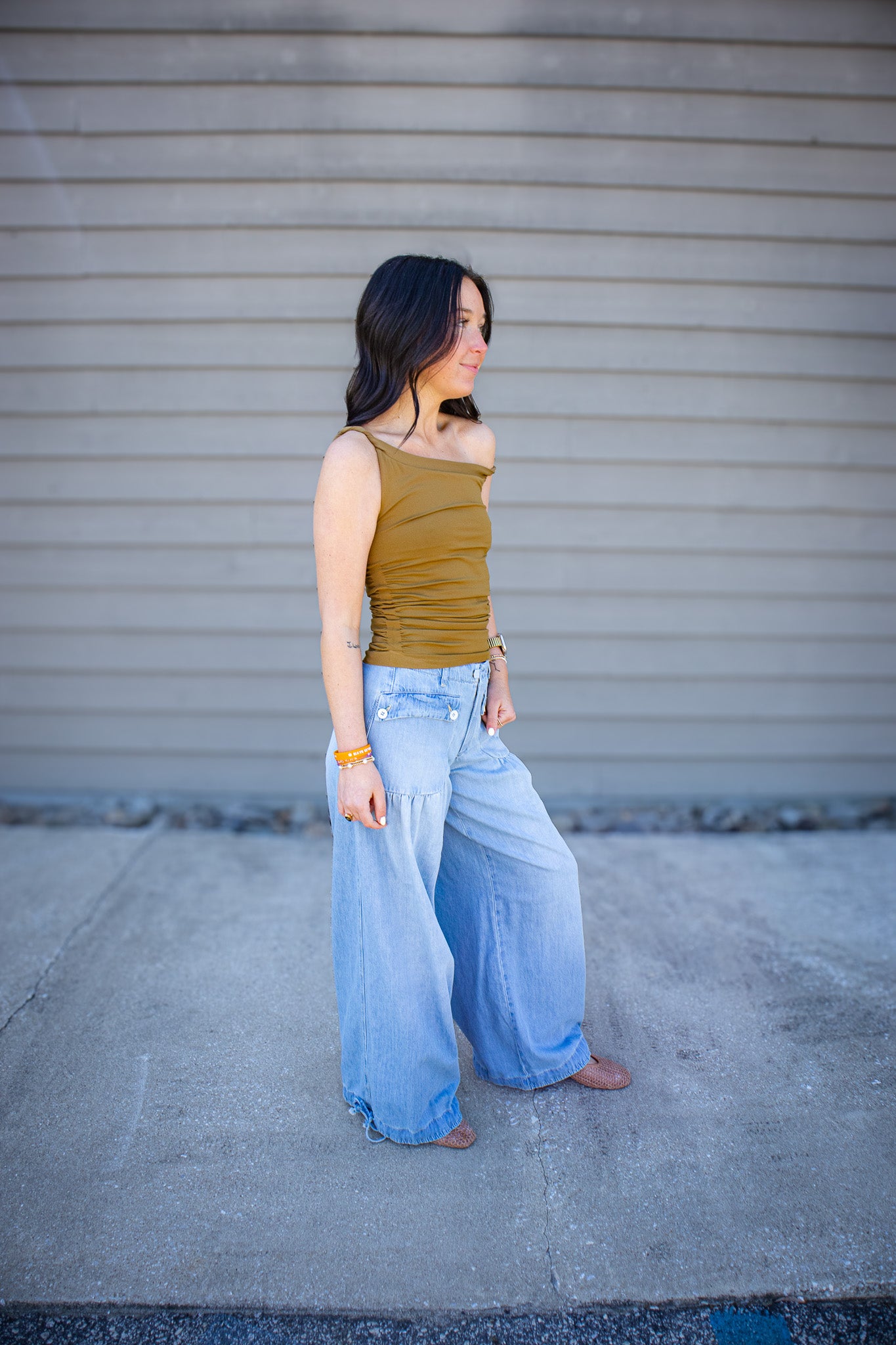 Free People - Round Two Seamless Asymmetrical Tank - MOSSWOOD