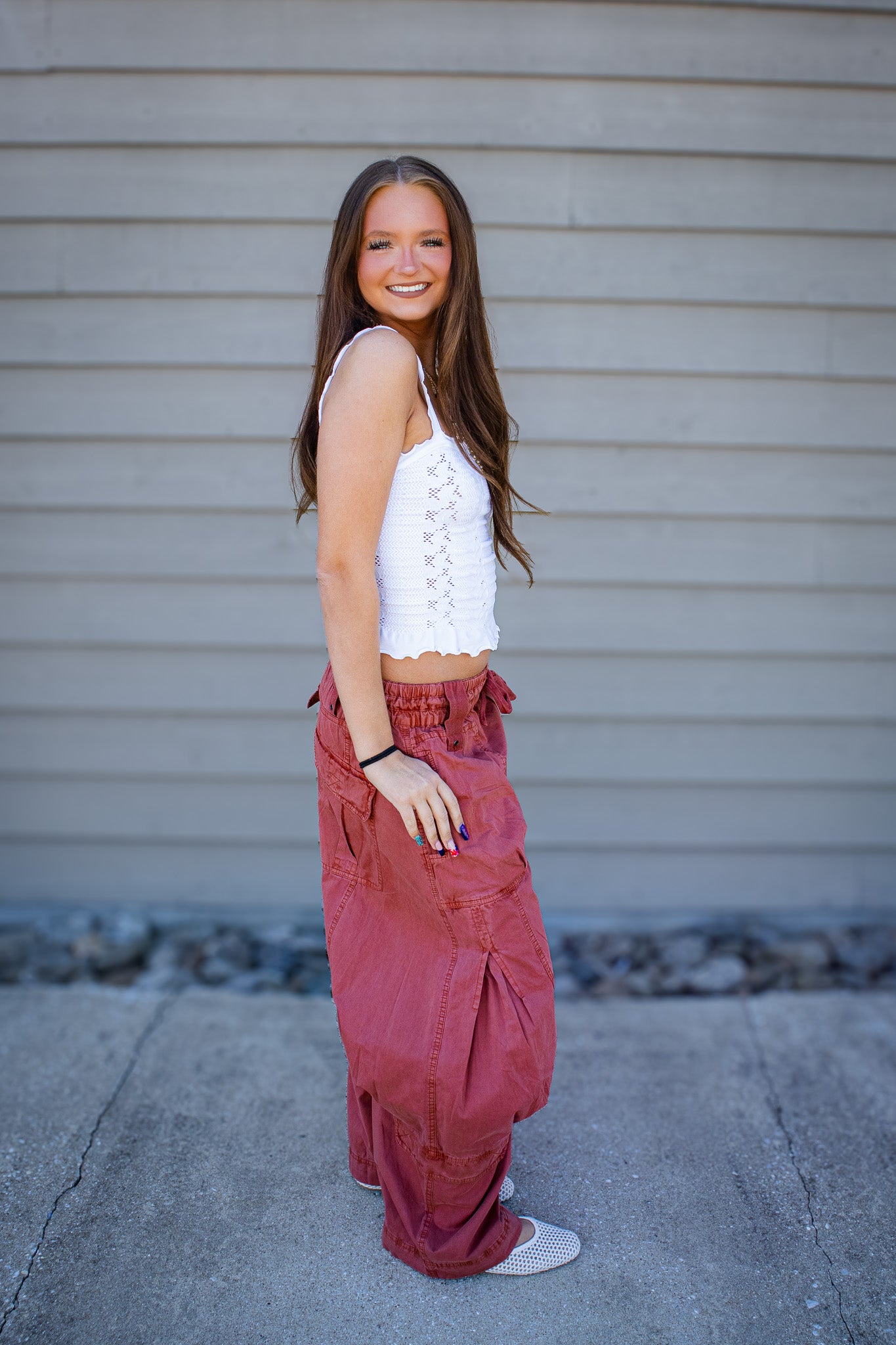 Free People - So Soft Frill Square Neck Tank - CLEAN IVORY