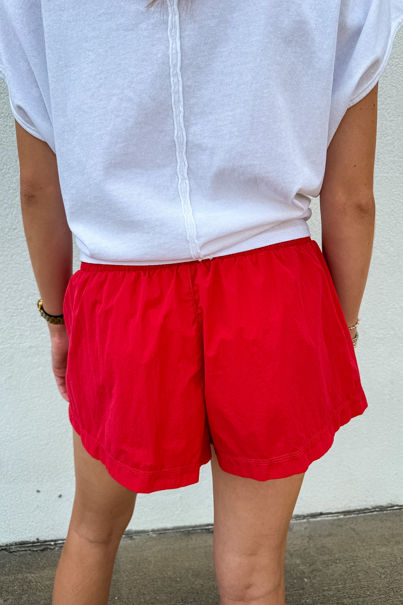 Free People-  On The Go Run Shorts - Victory Red
