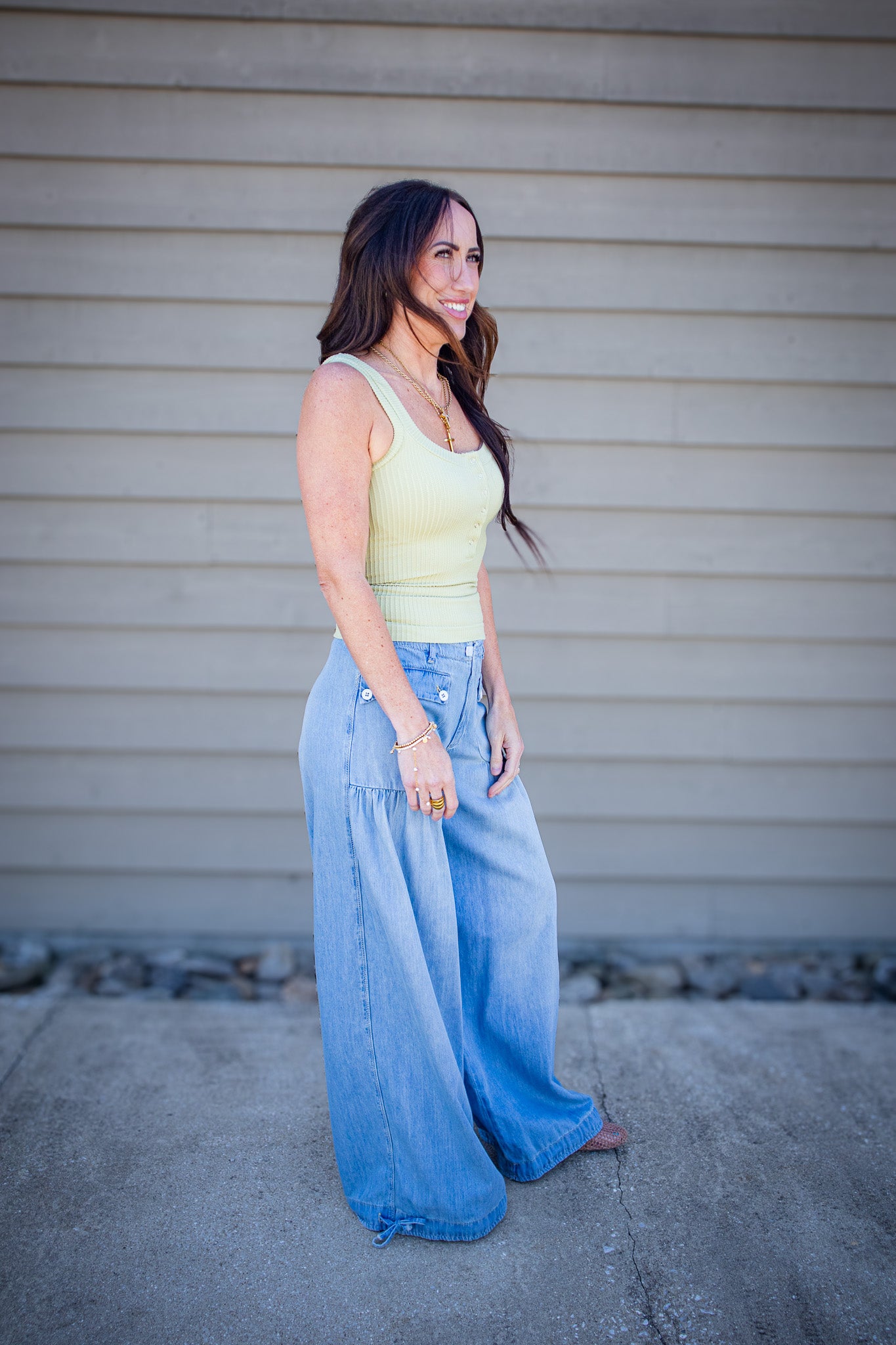 Free People Clean Slate Henley Tank – Winter Pear