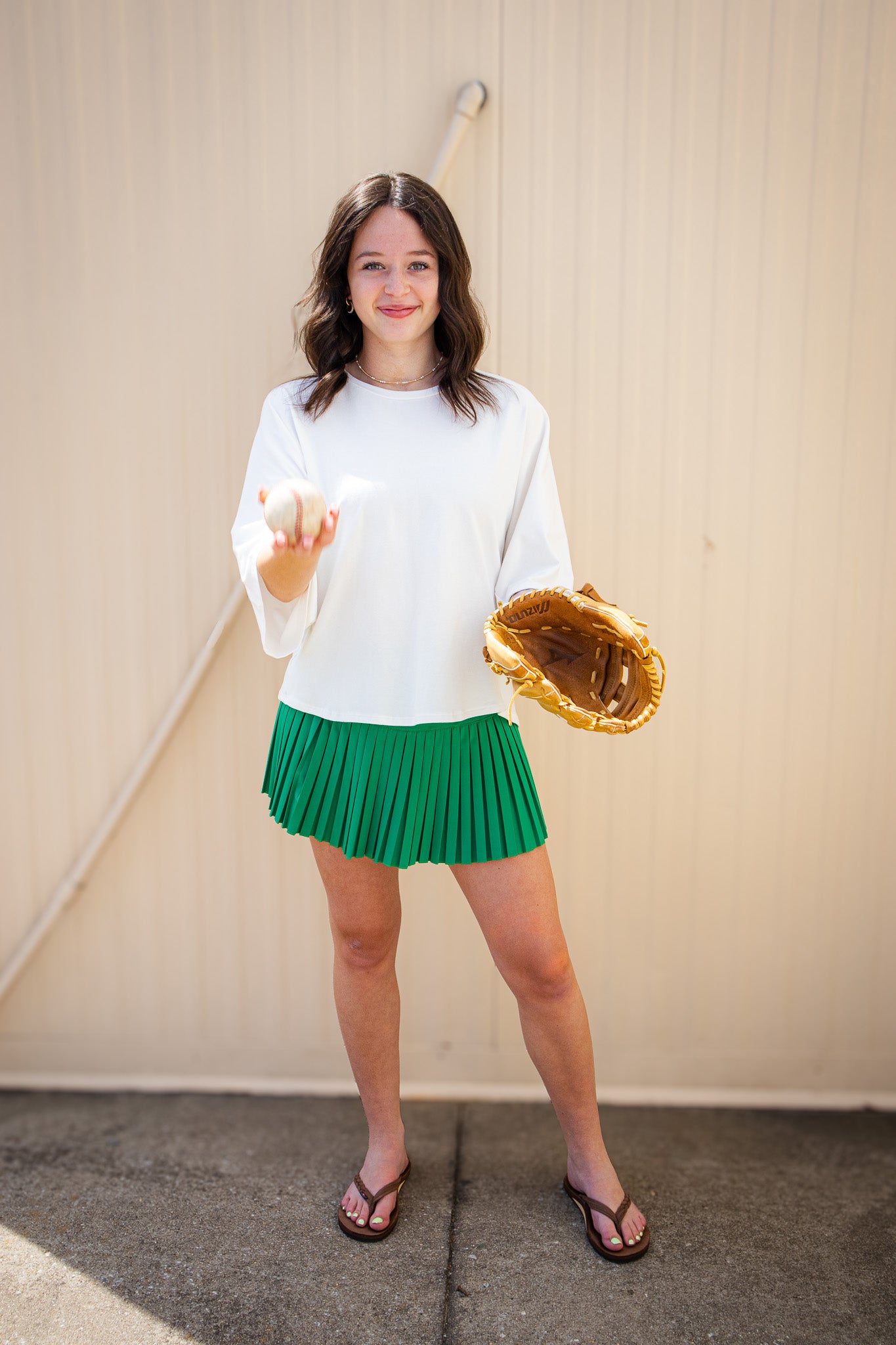 Effortless Ease Oversized Top - WHITE