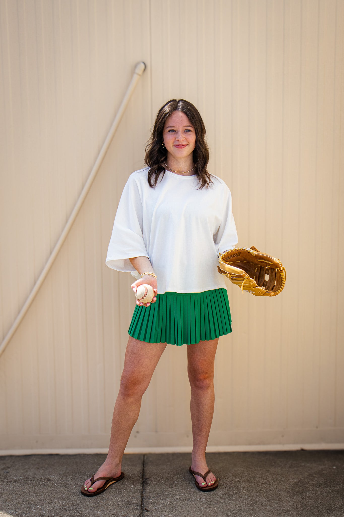 Effortless Ease Oversized Top - WHITE