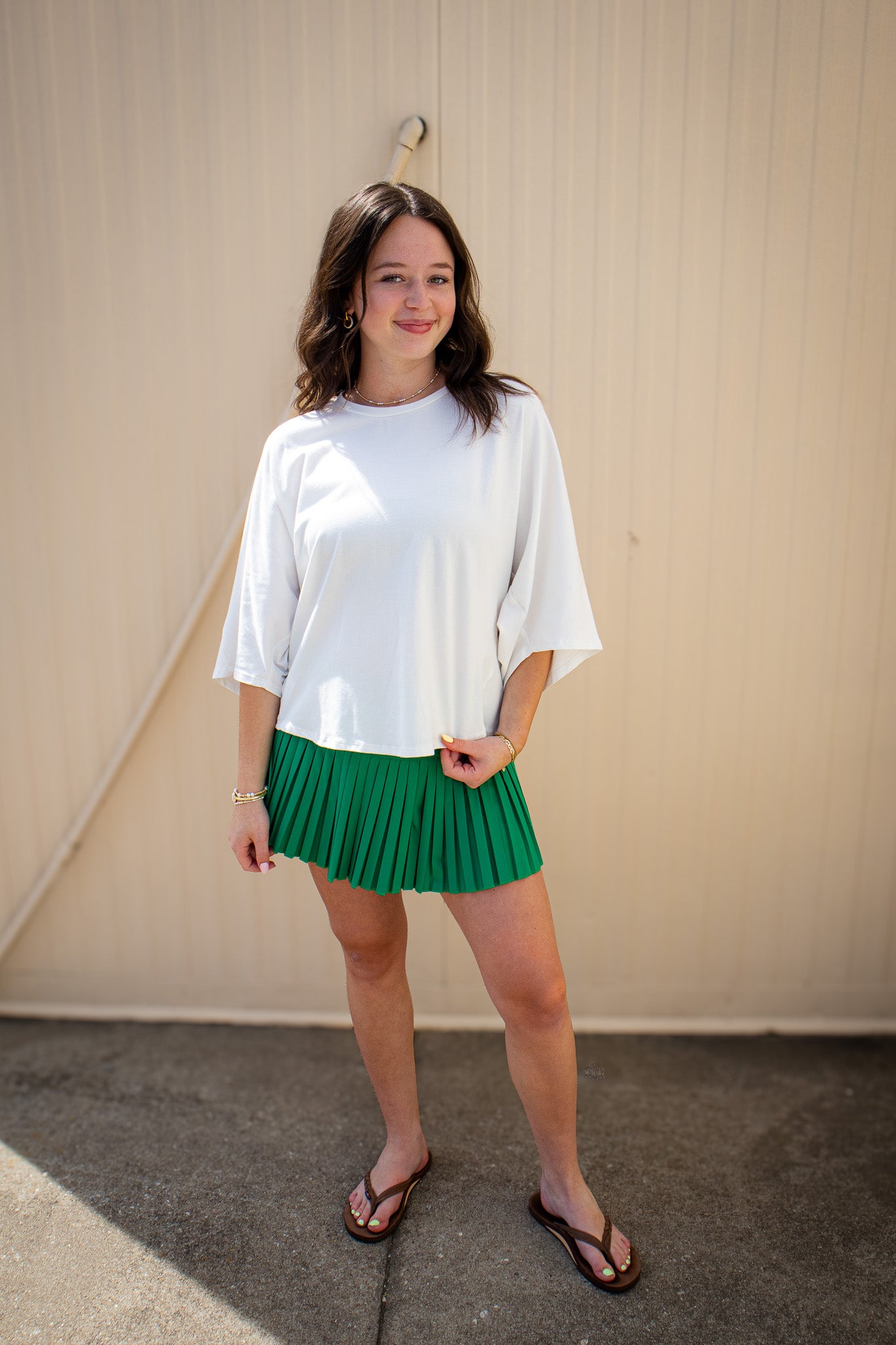Effortless Ease Oversized Top - WHITE
