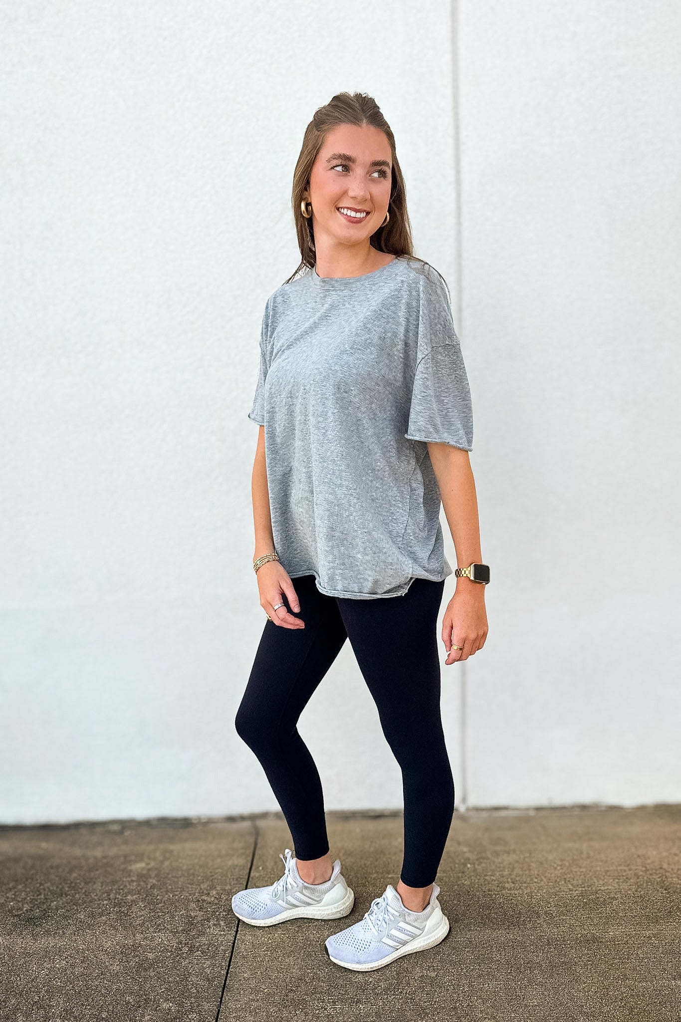 Free People-  We The Free Nina Tee - Heather Grey