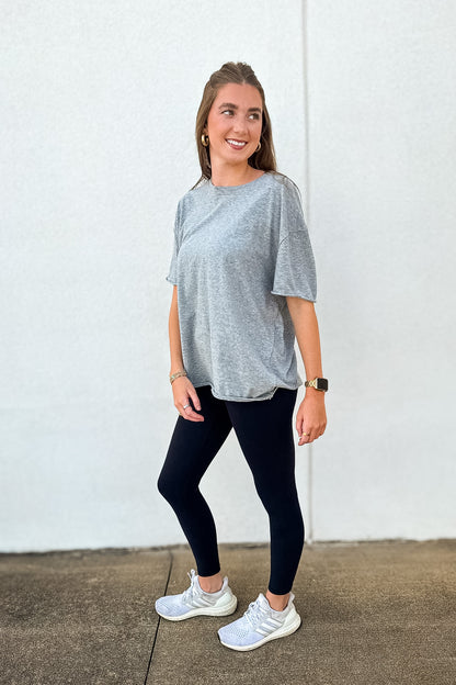Free People-  We The Free Nina Tee - Heather Grey