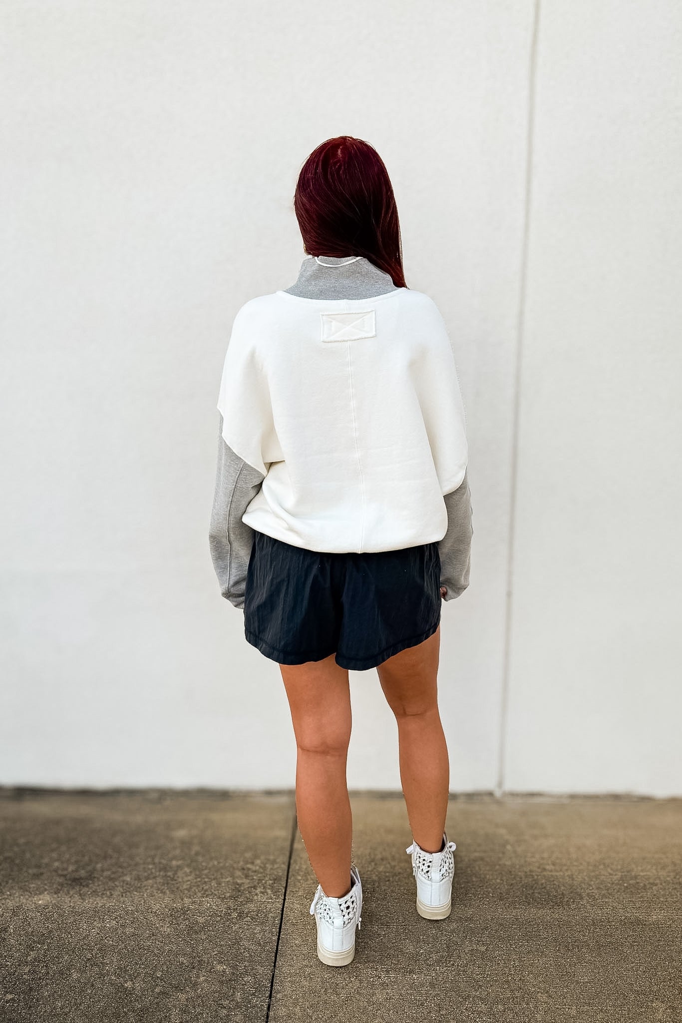 Free People - Timeless Colorblock Pullover - HEATHER GREY COMBO