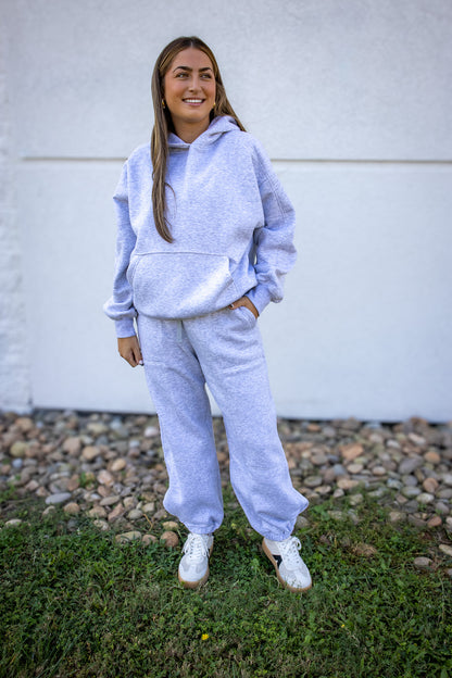 It Girl Oversized Fleece Hoodie - GREY