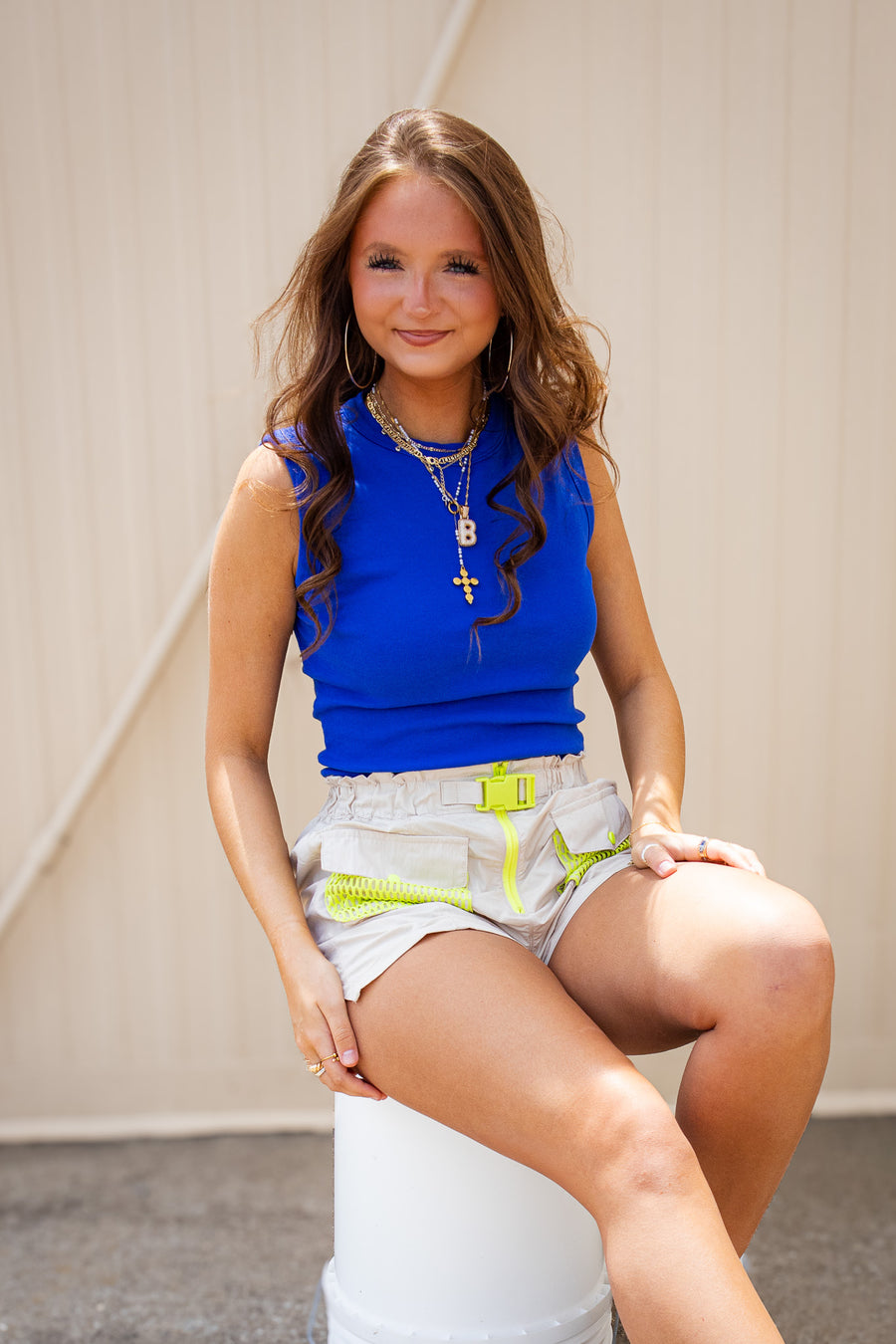Free People - Murphy Tank - Violet Splendor - BLUE
