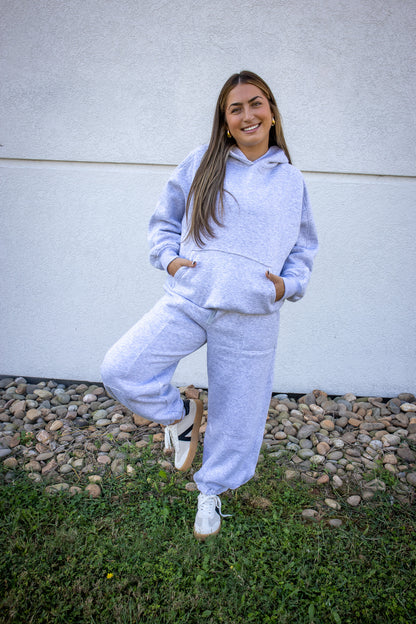 It Girl Oversized Fleece Hoodie - GREY