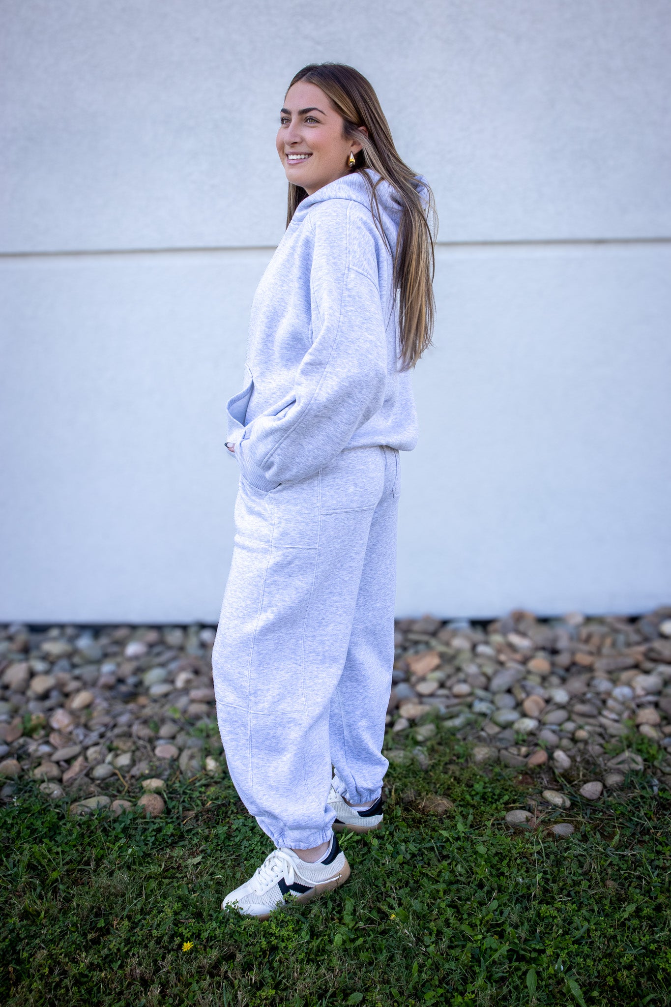 It Girl Oversized Fleece Hoodie - GREY