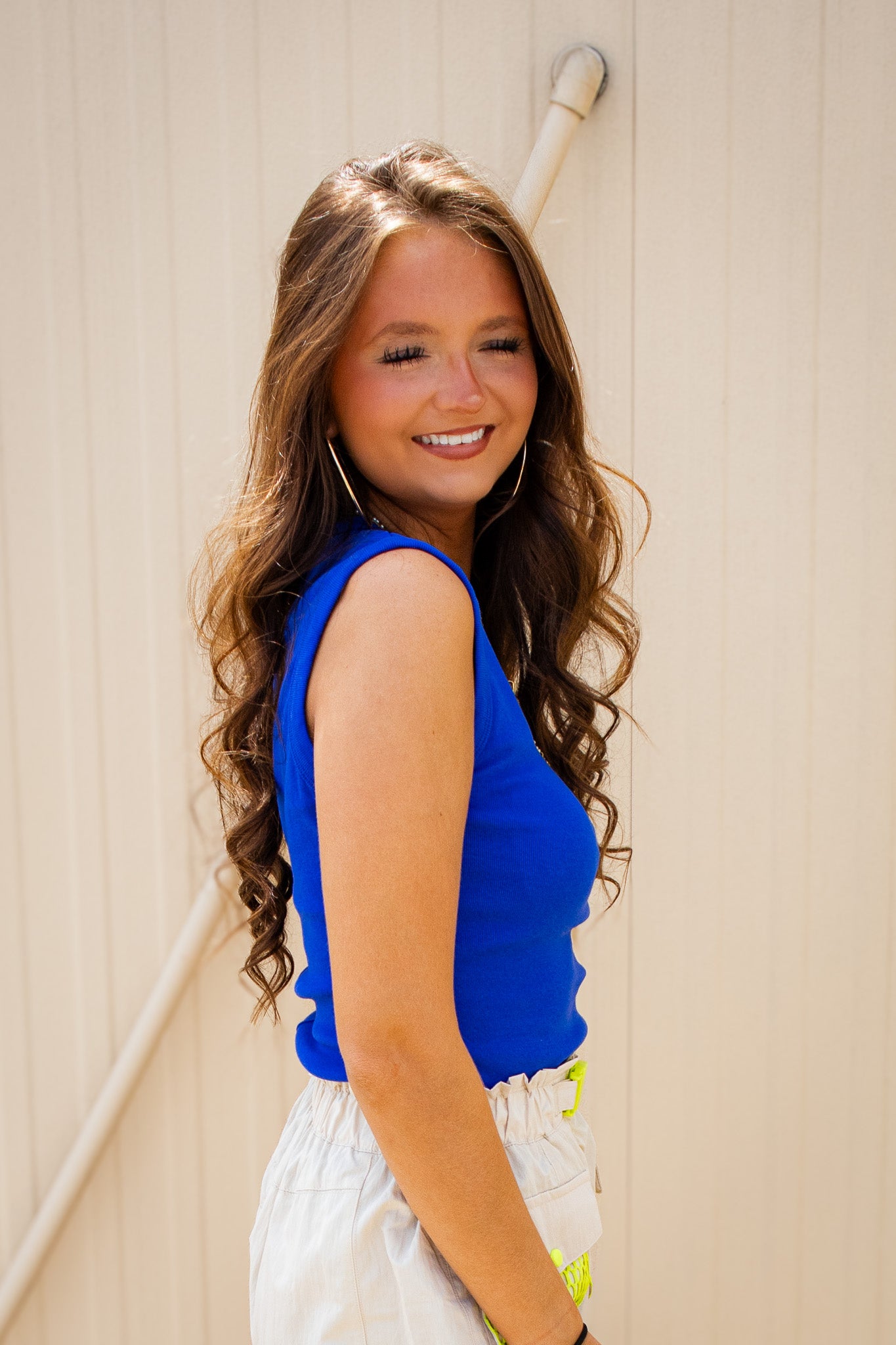 Free People - Murphy Tank - Violet Splendor - BLUE