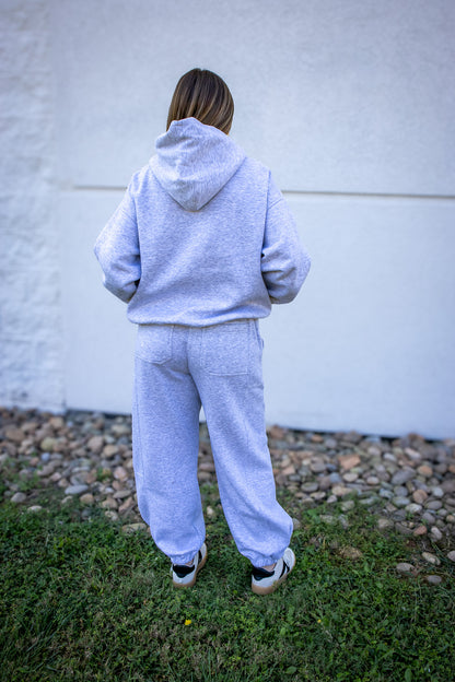 It Girl Oversized Fleece Hoodie - GREY