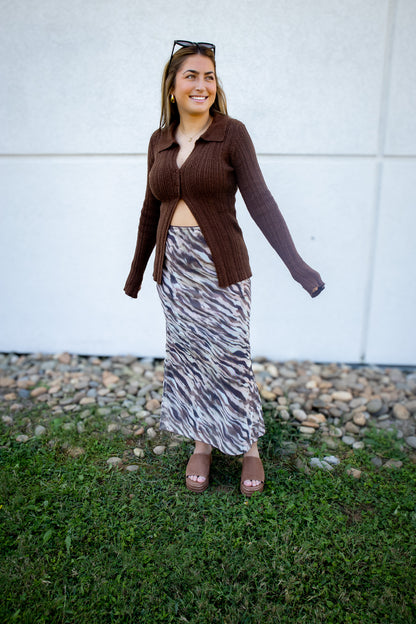 Fall Vibes Brown Top