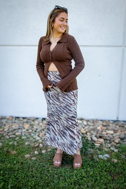 Wild Stride Midi Skirt