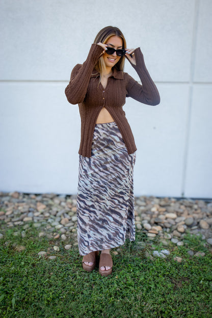 Fall Vibes Brown Top