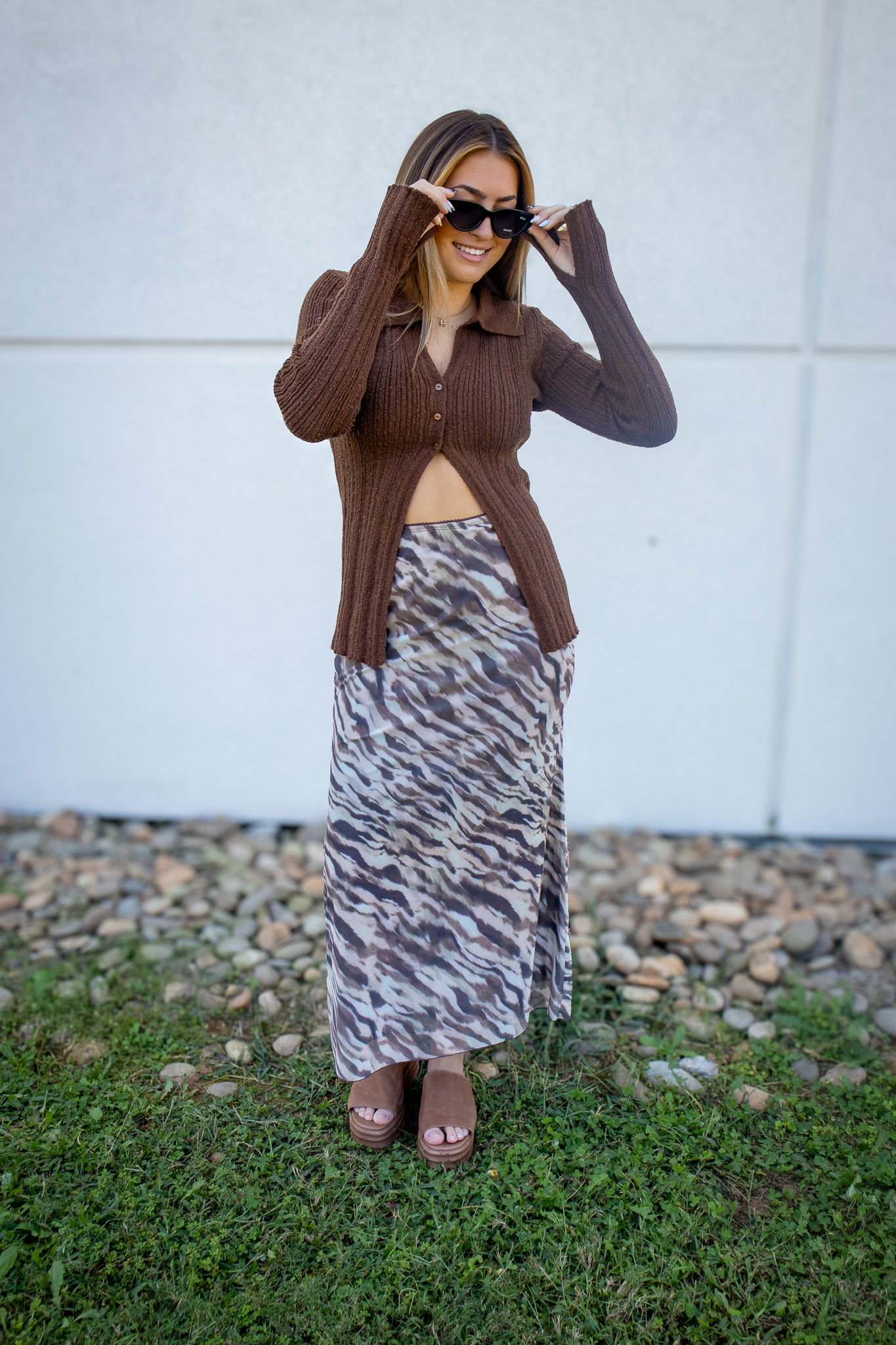 Wild Stride Midi Skirt