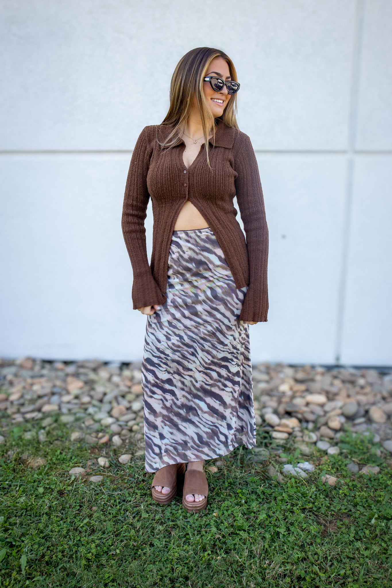 Wild Stride Midi Skirt