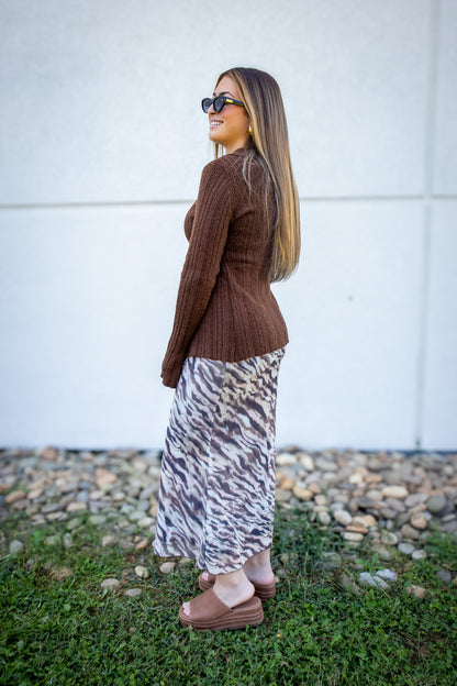 Wild Stride Midi Skirt