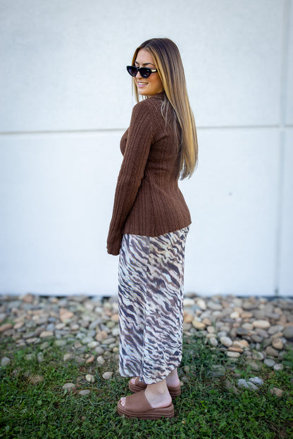 Wild Stride Midi Skirt