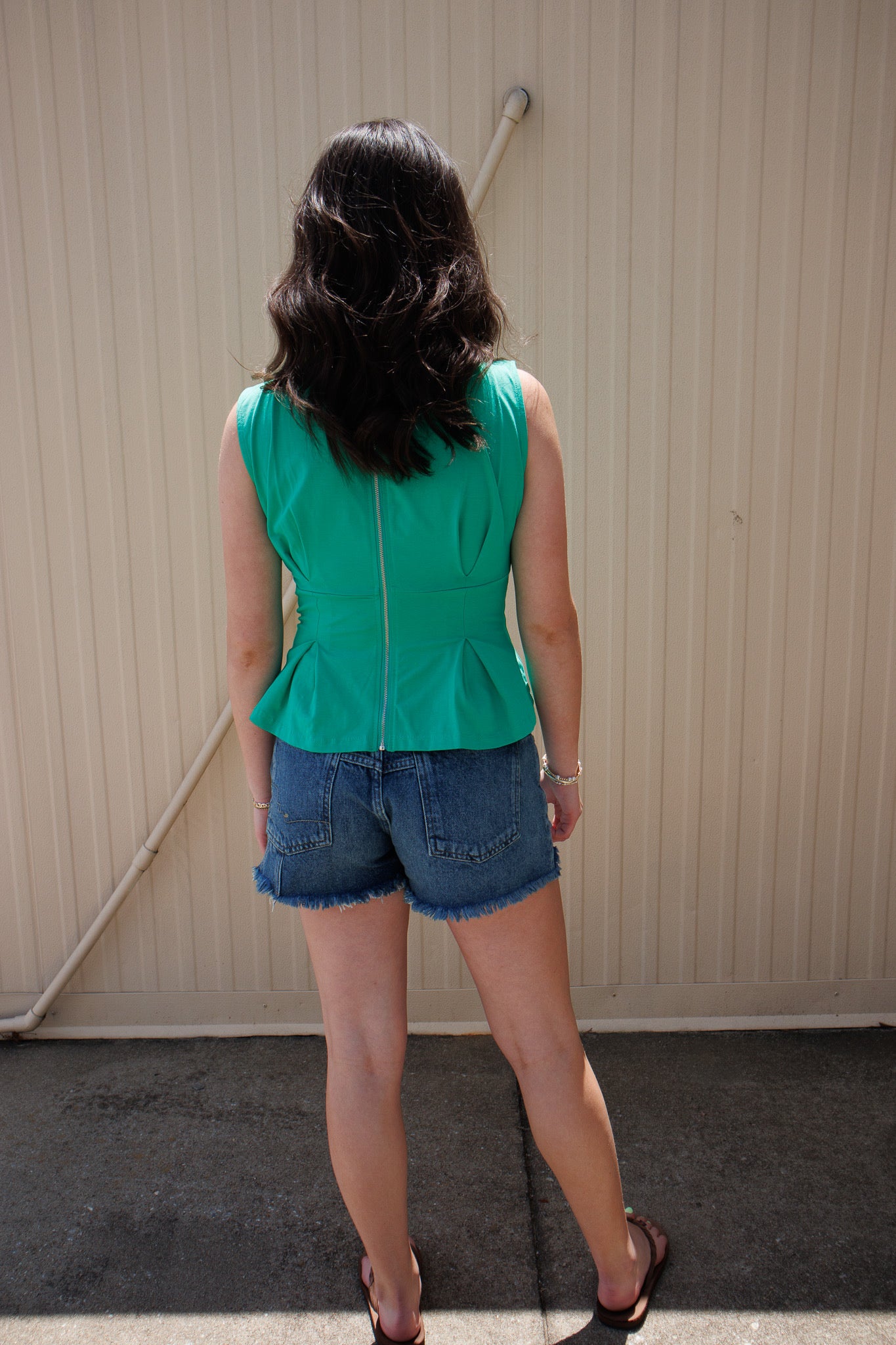 City Chic Tailored Tank Top - GREEN