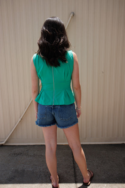 City Chic Tailored Tank Top - GREEN