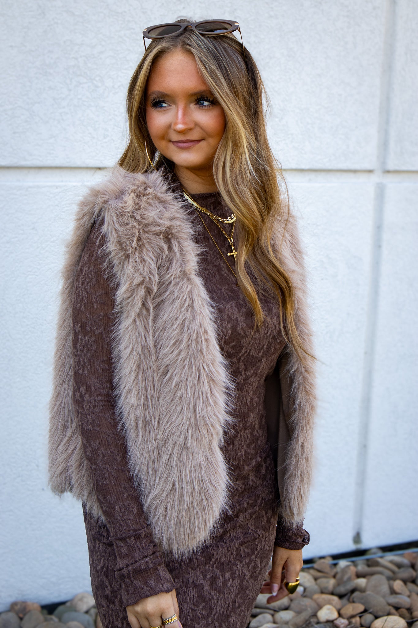 Couture Brown Fur Vest