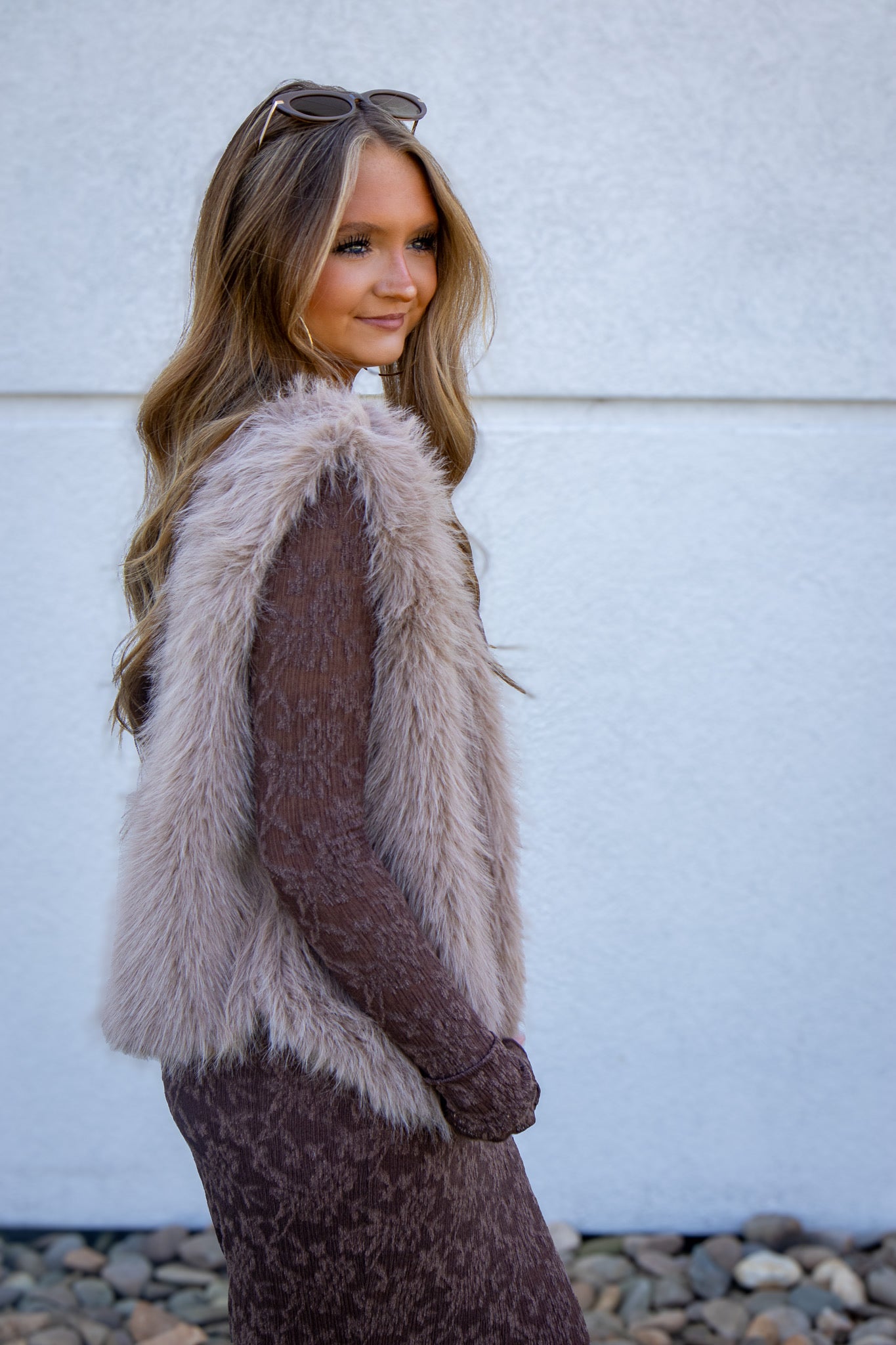 Couture Brown Fur Vest