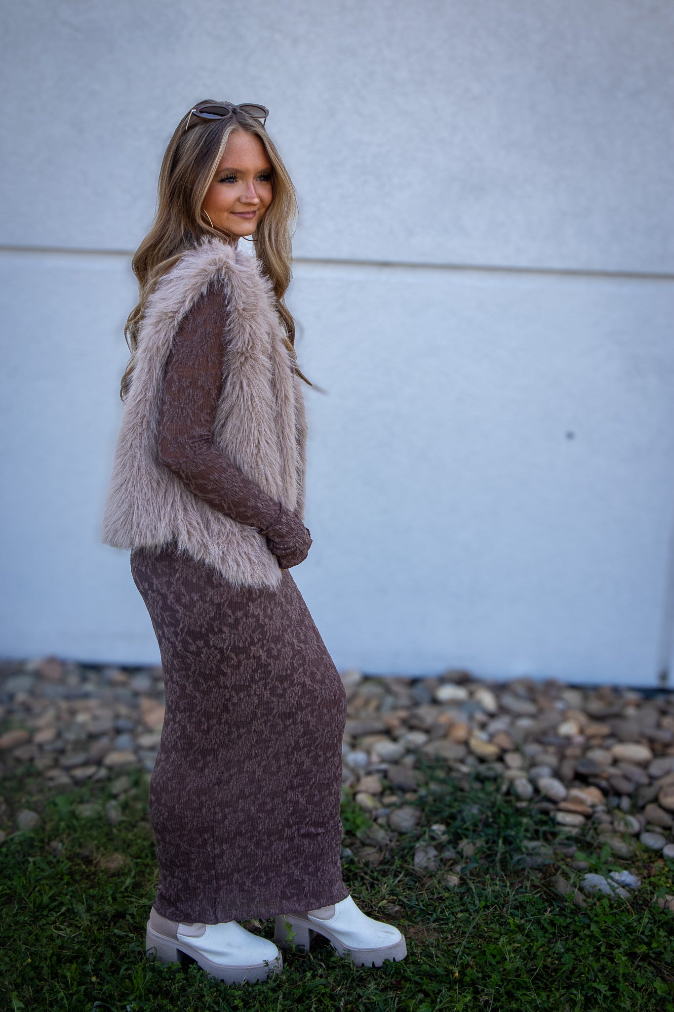 Cocoa Lace Maxi Dress