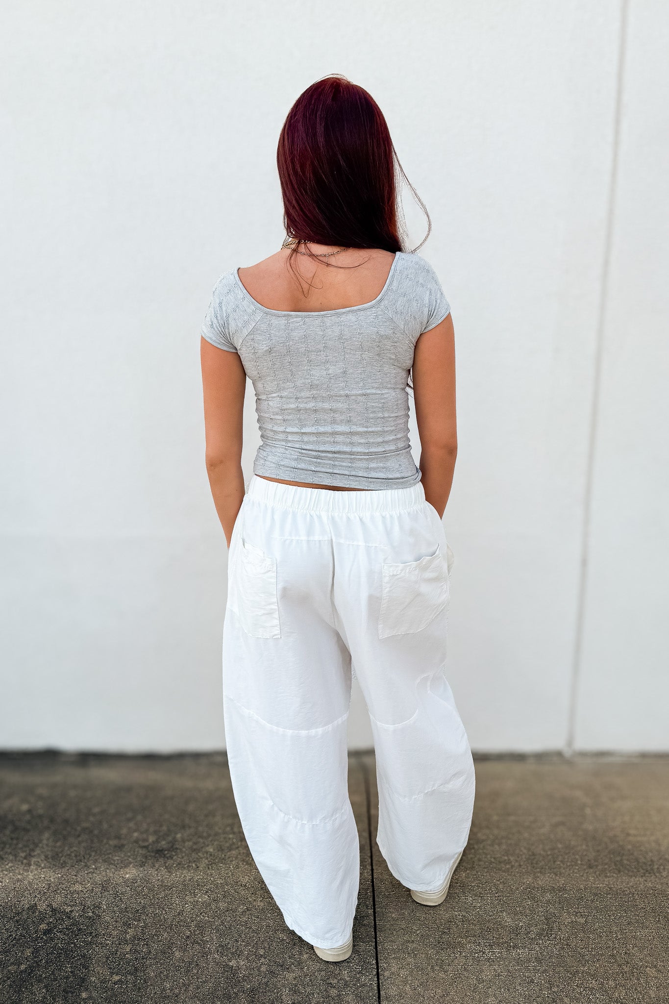 Free People - So Soft Pointelle Henley Top - Heather Grey