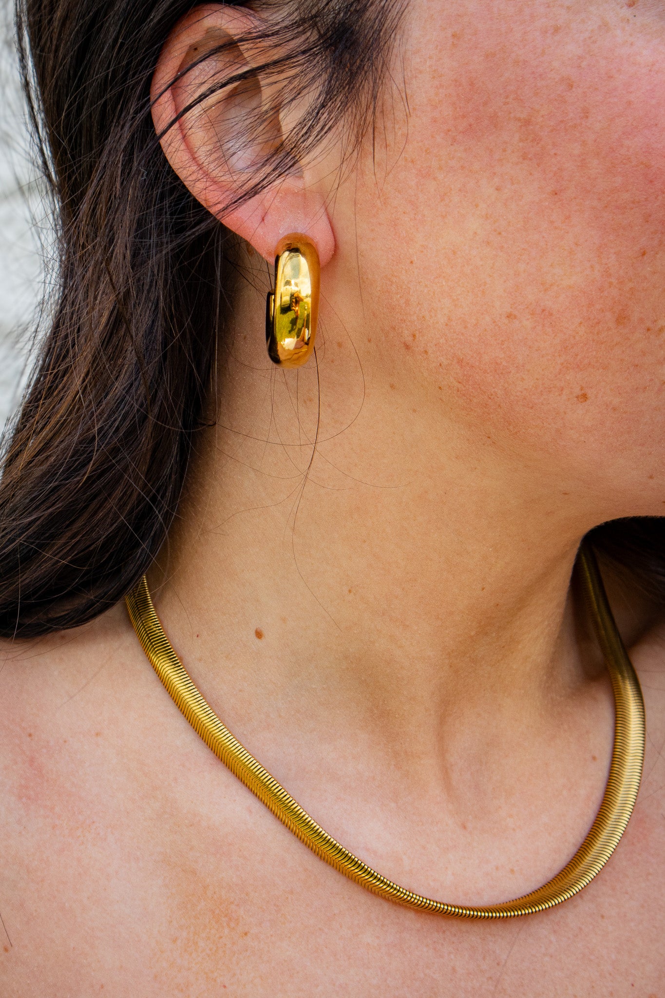 ADORN - Crown of Splendor Chunky Gold Herringbone Necklace
