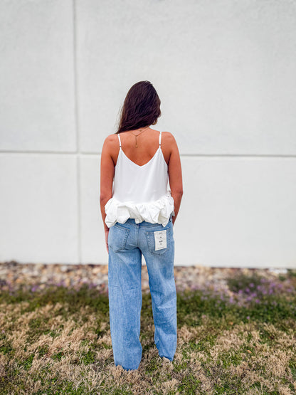 Darling White Bubble Top