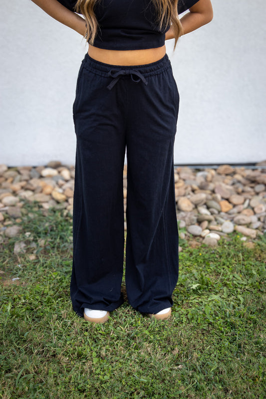 Everyday Essential Lounge Pants - BLACK