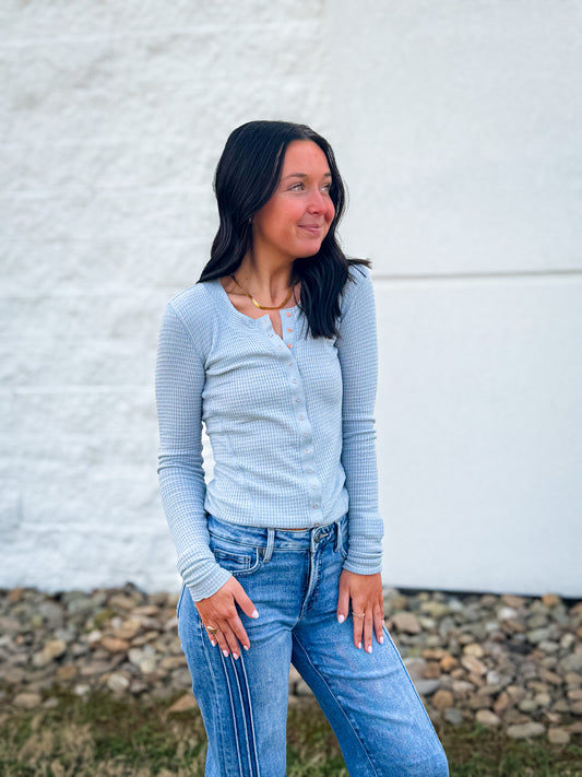 Free People - Going Places Cardi - PEARL BLUE