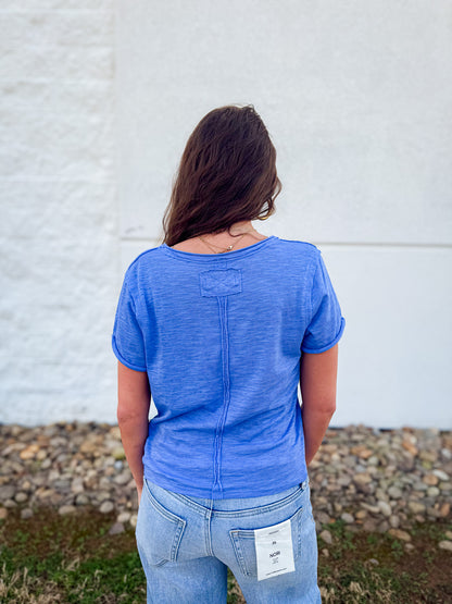 Free People - Take 2 Tee - CORNFLOWER COMBO