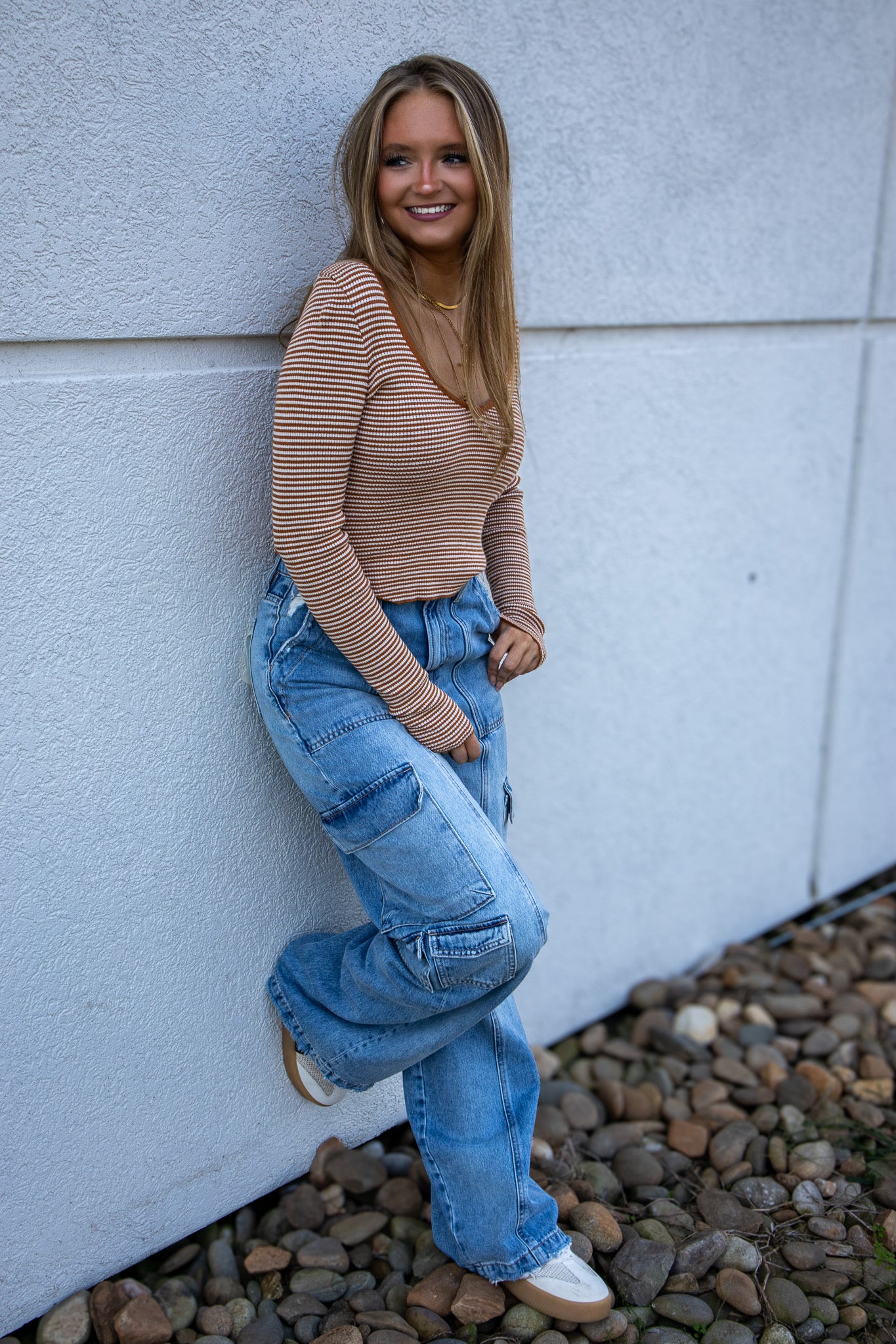 Warm Stripes Long Sleeve Top