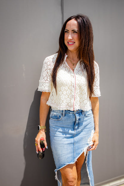 Free People - Women's Mannie Lace Button Down