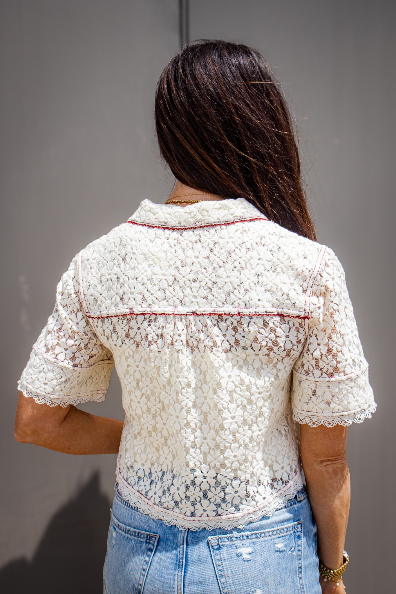 Free People - Women's Mannie Lace Button Down