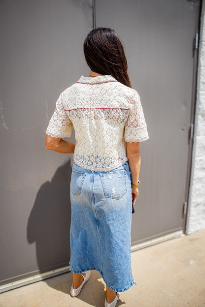 Free People - Women's Mannie Lace Button Down