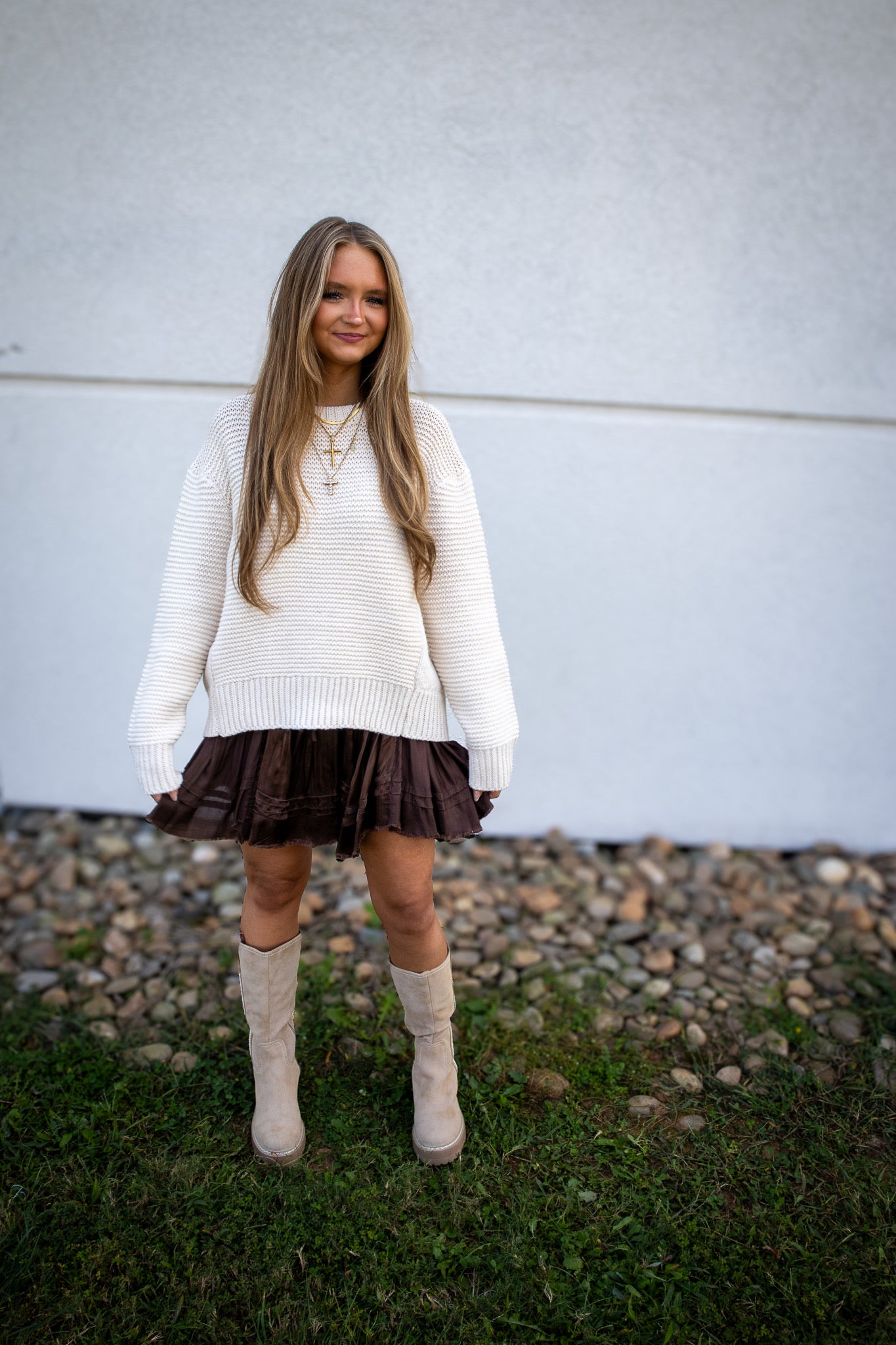 Free People - One Third Charm Shine Mini Skirt - FRENCH CHOCOLATE