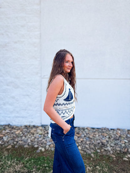 Sailboat  Sweater Vest